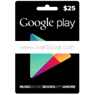 Voucher Google Play Gift Card 25 USD (US)